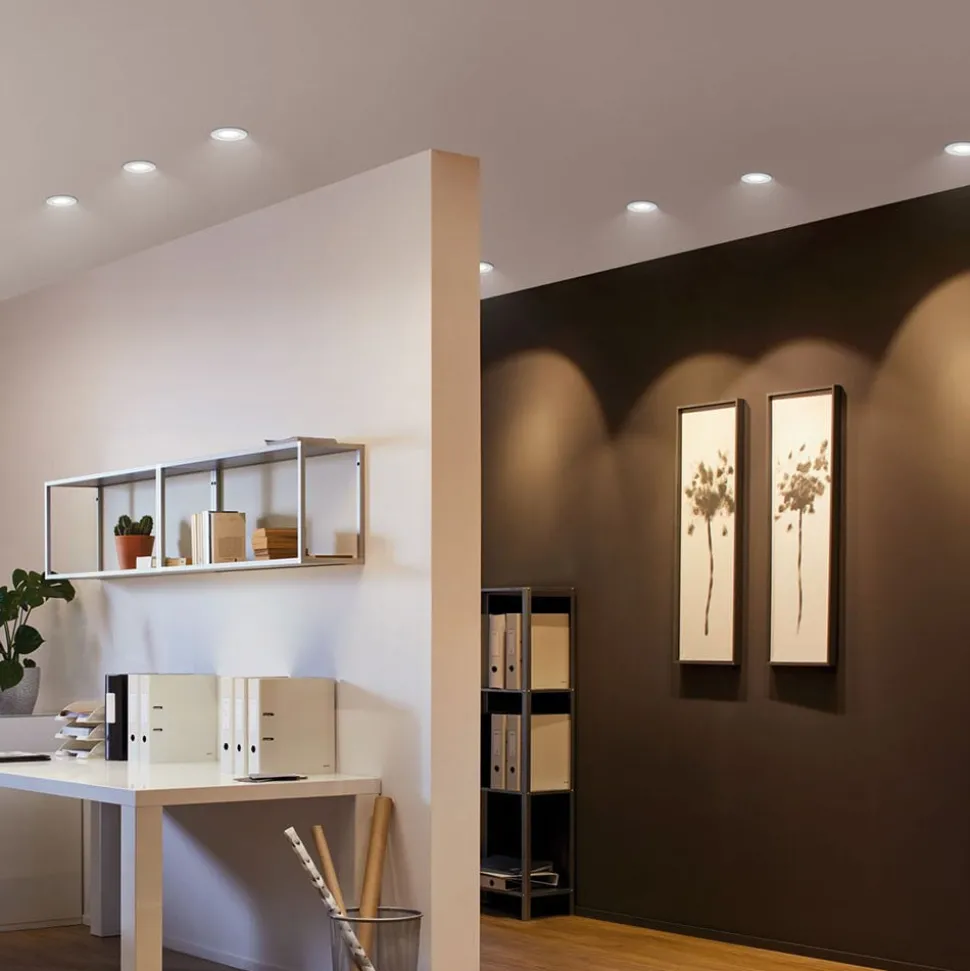 Paulmann Nova downlight IP65 rund dreibart, hvit