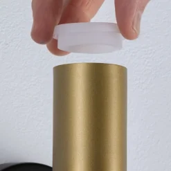 Paulmann Ravi vegglampe E27, svart/matt gull