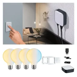 Paulmann Smart Home Set ZigBee 4x E27 7W LED G95 matt CCT