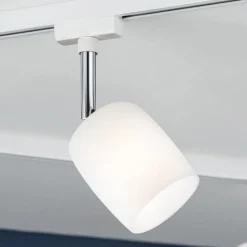 Paulmann URail Blossom spot hvit, satinert glass