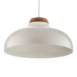 Pendellampe Gus med metallskjerm, hvit