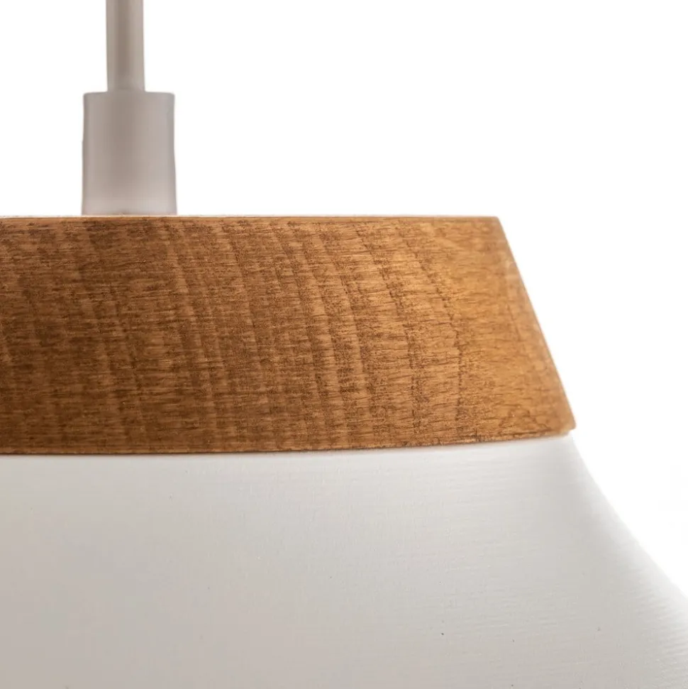 Pendellampe Gus med metallskjerm, hvit