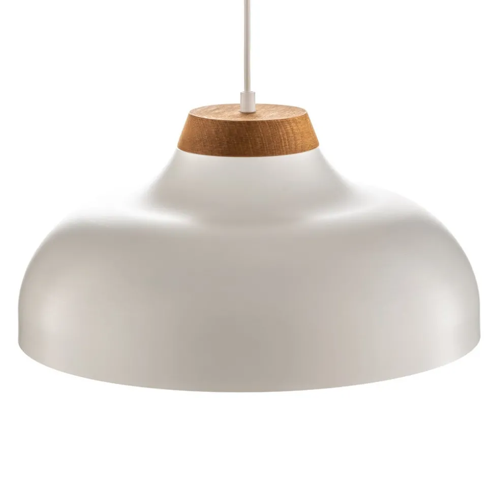 Pendellampe Gus med metallskjerm, hvit