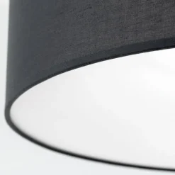 Pendellampe Ufo med grå skjerm i tekstil