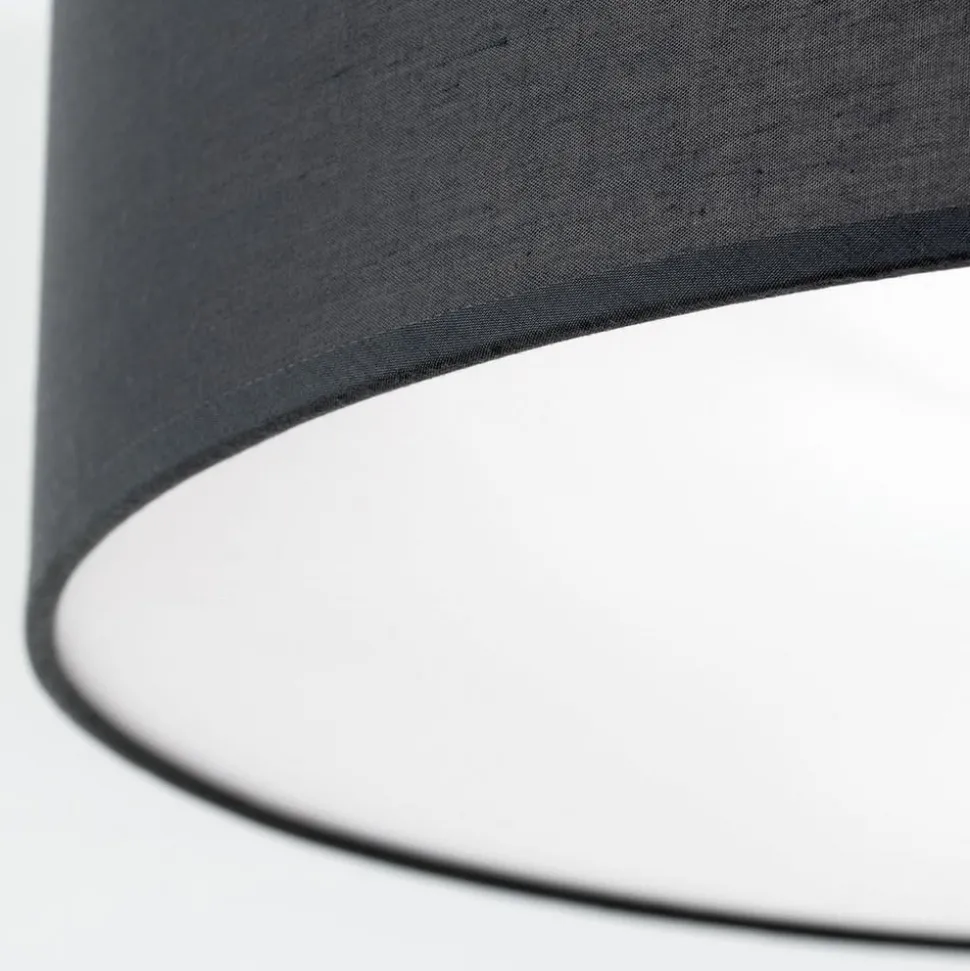 Pendellampe Ufo med grå skjerm i tekstil