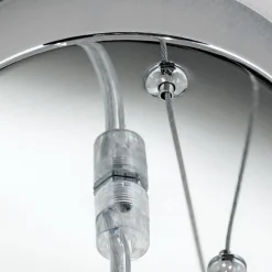 Pendellampe Ufo med grå skjerm i tekstil