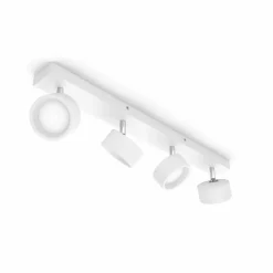 Philips Bracia LED-downlight 4 lyskilder, hvit