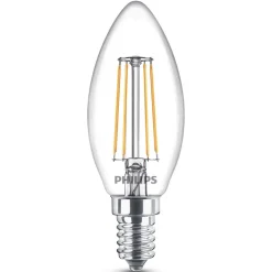 Philips E14 LED-mignonpære 4,3W varmhvit filament