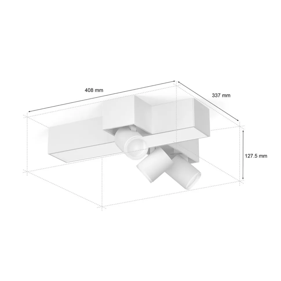 Philips Hue Centris Cross LED-spotlight, hvit, 3 lyskilder RGB CCT