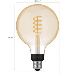 Philips Hue E27 7W LED-pære Giant Globe Filament