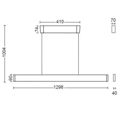 Philips Hue Ensis LED-hengelampe, RGBW