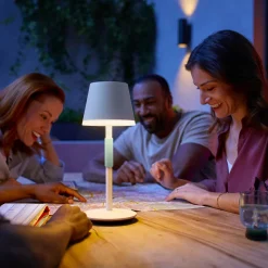 Philips Hue Go LED-bordlampe med skjerm, hvit