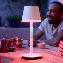 Philips Hue Go LED-bordlampe med skjerm, hvit