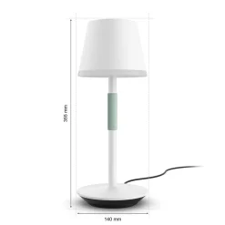 Philips Hue Go LED-bordlampe med skjerm, hvit