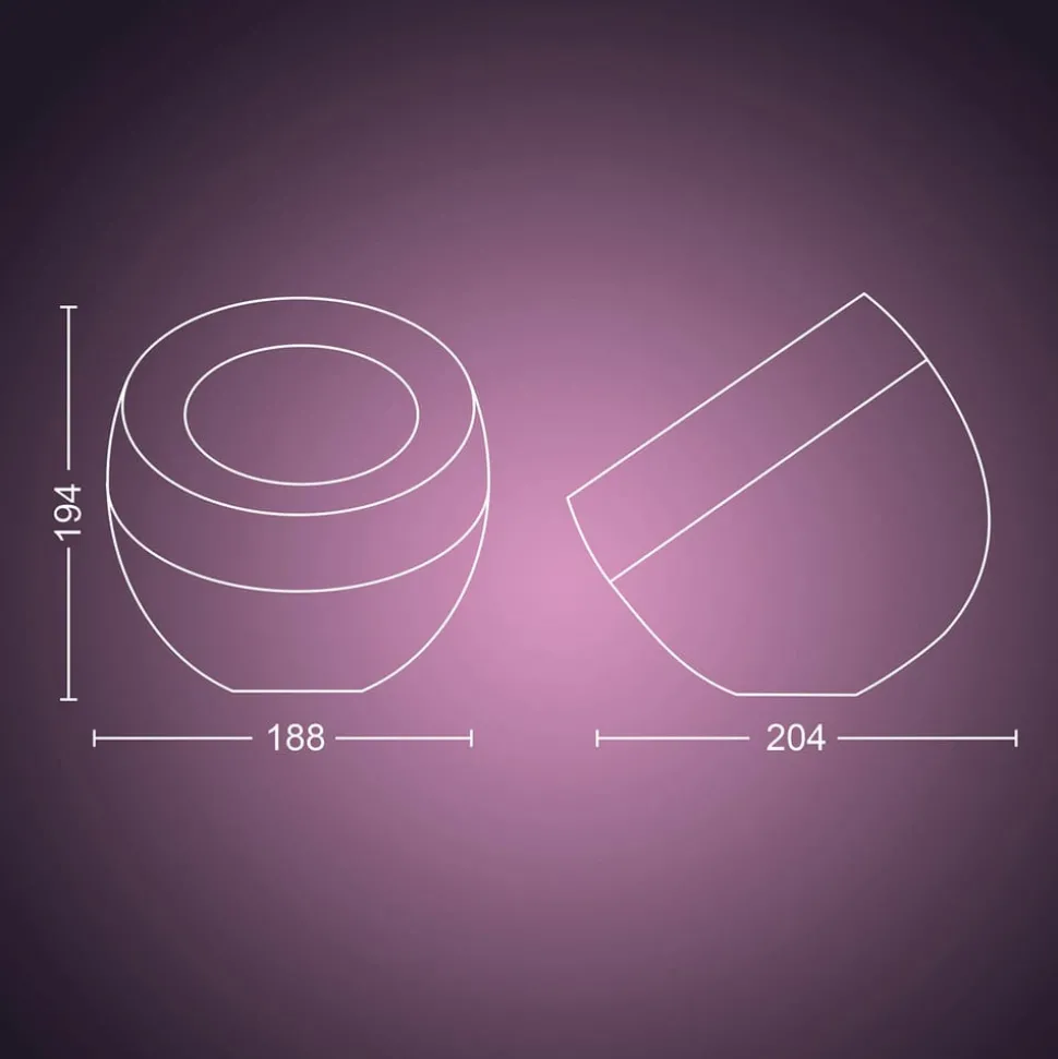 Philips Hue Iris WACA LED-bordlampe, gull