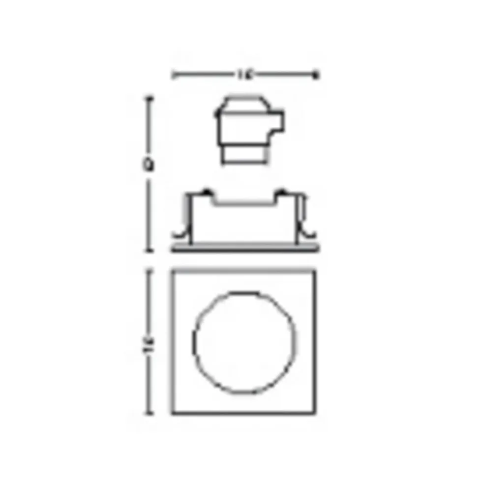 Philips Hue LED innfelt spot Centura, hvit, 9x9 cm, CCT, RGB