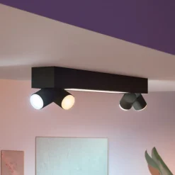Philips Hue LED-downlight Centris svart 4 lyskilder RGB CCT