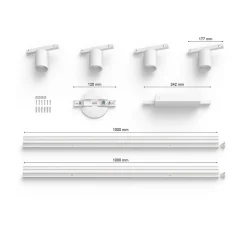 Philips Hue Perifo skinnesystem 4 spoter hvit