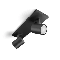 Philips Hue Runner LED-spot, 2 lyskilder, dimmerbryter, svart