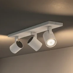 Philips Hue Runner LED-spot, 3 lyskilder, dimmerbryter, hvit