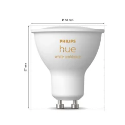 Philips Hue White Ambiance GU10 4,2W reflektorpære 3stk