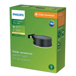 Philips LED solcellevegglampe Vynce, Ø hode 11,2 cm