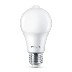 Philips LED-pære E27 A60 sensor 8 W 2 700 K matt