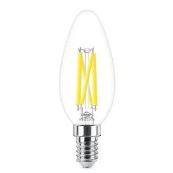 Philips LED-pære, E14 B35, 3,4 W, 2700 K, WarmGlow