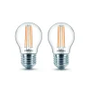 Philips LED-pære E27 P45 4,3W filament 2 700 K 2st