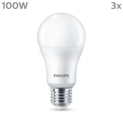 Philips LED-pære E27, 13W 1521lm 4 000 K matt 3stk