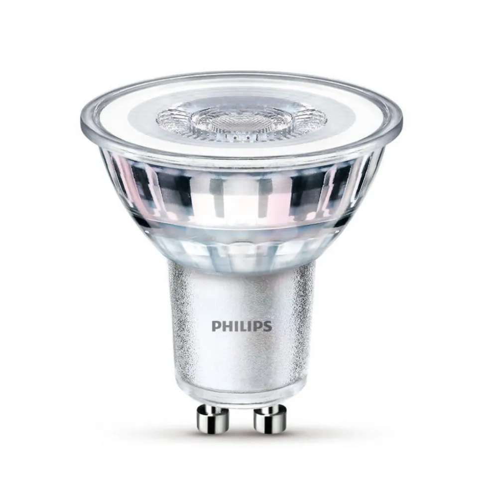 Philips LED-pære GU10 3,5W 275lm 840 klar 36° 6stk