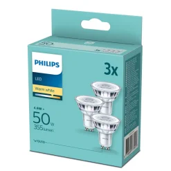 Philips LED-reflektor GU10 4,6W 2 700 K, 3-er-sett