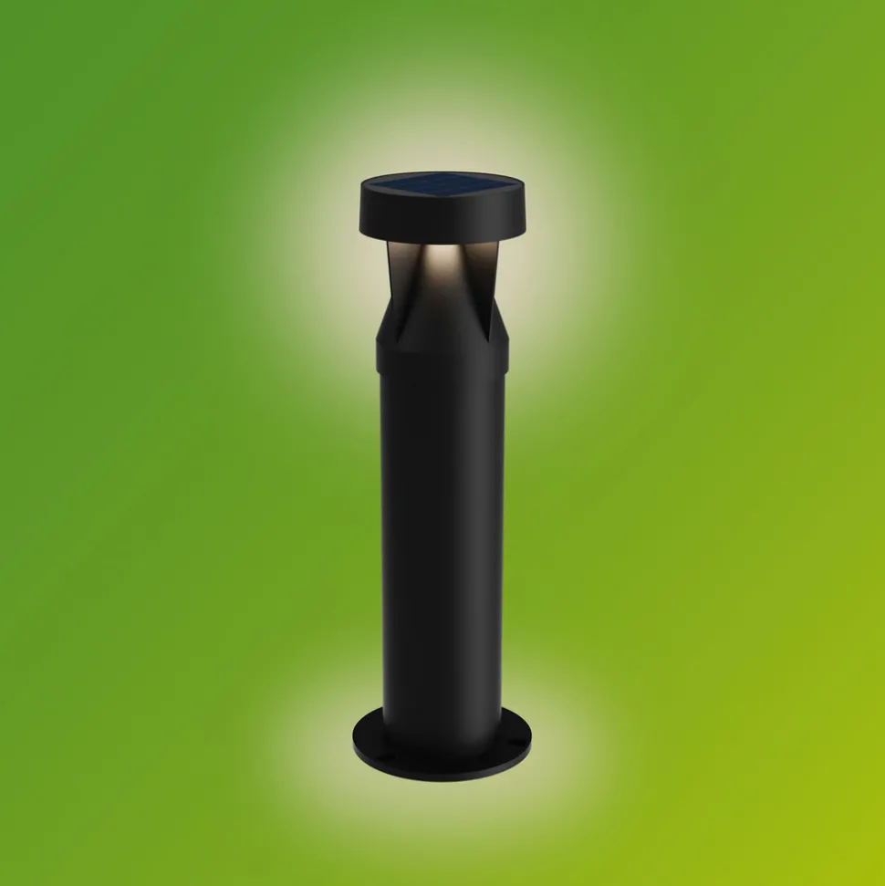 Philips LED-sokkellampe Avery, svart, IP44