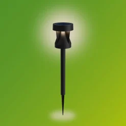 Philips LED-solcellelampe Avery, jordspyd, svart, IP44