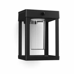 Philips LED-vegglampe Camill svart/klar, 14 x 14 cm