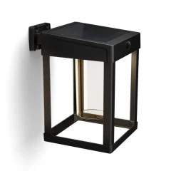 Philips LED-vegglampe Camill svart/klar, 14 x 14 cm