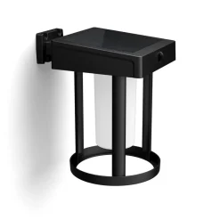 Philips LED-vegglampe Camill, svart/hvit, Ø 14 cm