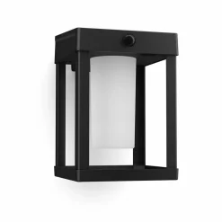 Philips LED-vegglampe Camill, svart/hvit, 14 x 14 cm