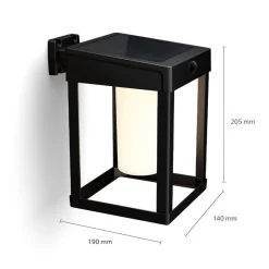 Philips LED-vegglampe Camill, svart/hvit, 14 x 14 cm