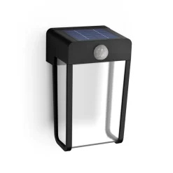 Philips LED-vegglampe Shroud, svart/klar, 2-pak