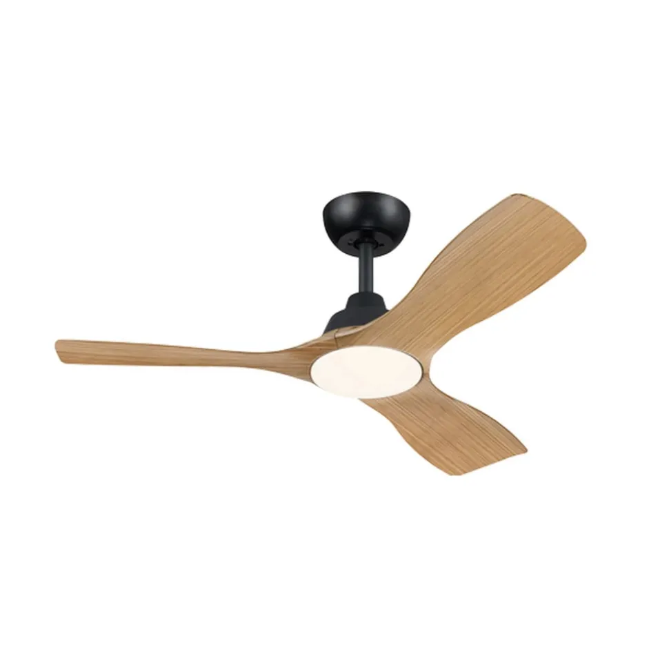 Philips LED-vifte Olas, Ø 106 cm, brun/svart, stillegående