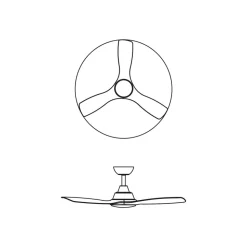 Philips LED-vifte Olas, Ø 106 cm, brun/svart, stillegående