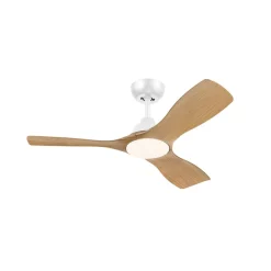 Philips LED-vifte Olas, Ø 106 cm, brun/hvit, stillegående