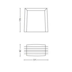 Philips myGarden Shades vegglampe E27 antrasitt