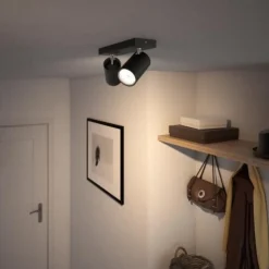 Philips myLiving Kosipo spot GU10 svart 2 lysk