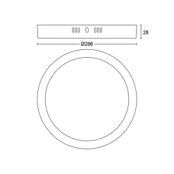 Philips Slim Surface 2.700K rund 28,6 cm hvit