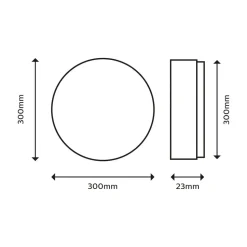 Philips SuperSlim LED IP44 2700K Ø 29,5 cm hvit