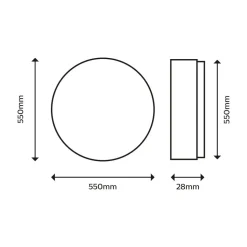 Philips SuperSlim taklampe 2.700K Ø54cm svart