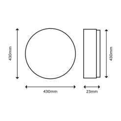 Philips SuperSlim taklampe 2 700K Ø42cm hvit