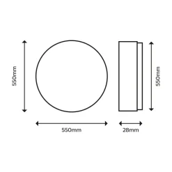 Philips SuperSlim taklampe 2 700 K Ø54cm hvit